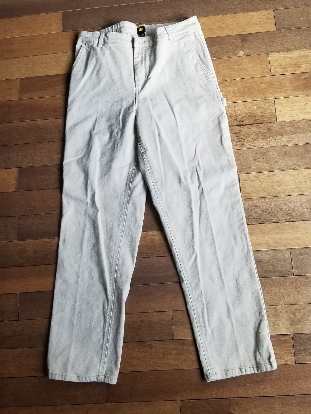 CAT Caterpillar Jean Work Denim Pants 10 Beige Cargo